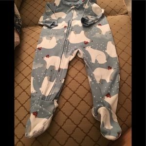 Just one you Carter onesie Polar bears zipper 12mo feet grips. Cute piece